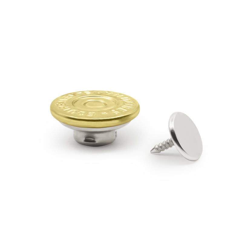 Load image into Gallery viewer, 9-35|Dritz 5/8" Dungaree Buttons, 4 pc, Gold