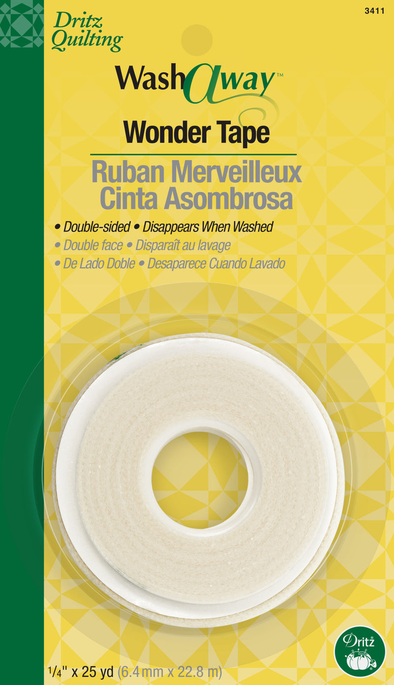 Load image into Gallery viewer, 3411|Dritz 1/4" Wash-A-Way Wonder Tape, White, 25 yd