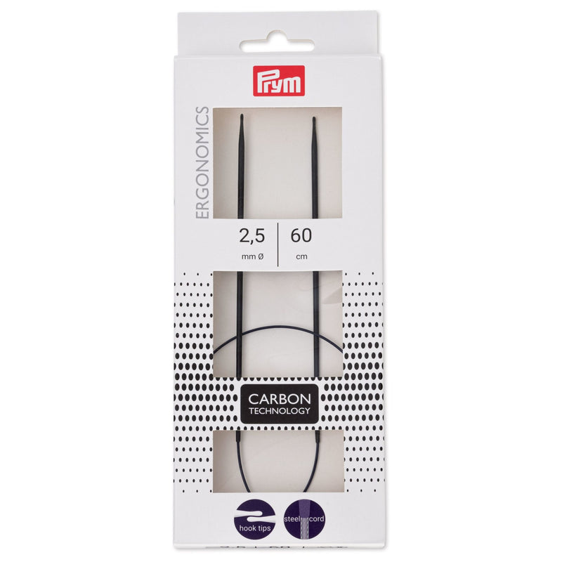 Chargez l'image dans la visionneuse de la galerie, 215201|Prym 24" Ergonomic Circular Knitting Needle, Carbon, 2.5mm