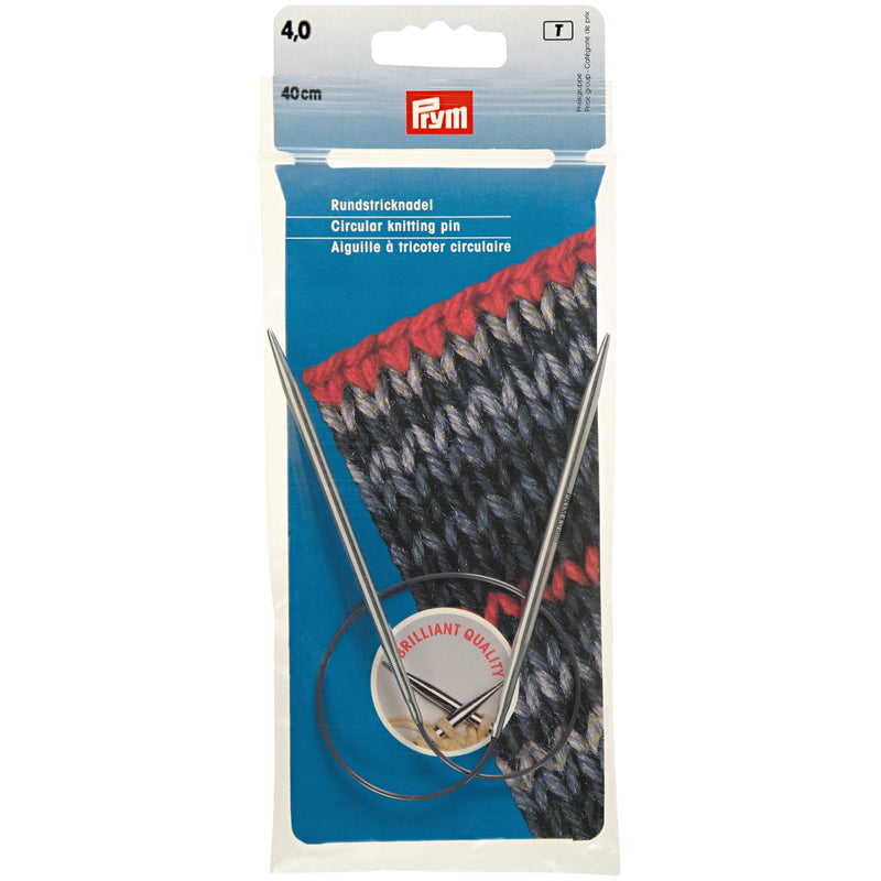 Load image into Gallery viewer, 212140|Prym 16" Circular Brass Knitting Needles, 4mm