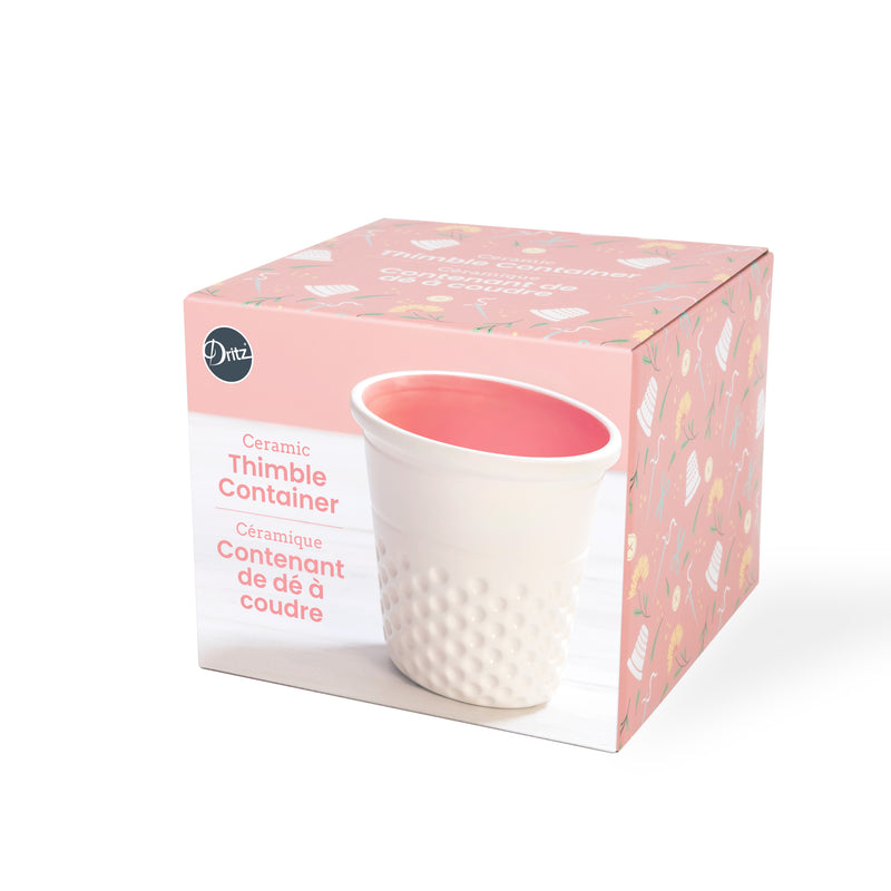Cargue la imagen en el visor de la galería, DR004|Dritz Novelty Ceramic Thimble Container, Coral