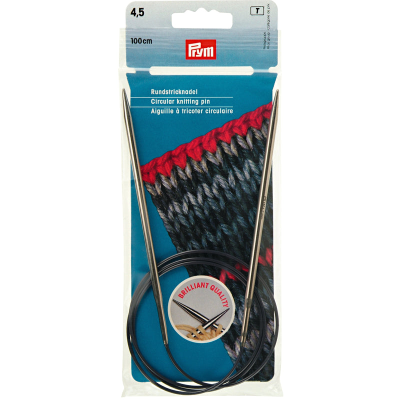 Load image into Gallery viewer, 212156|Prym 40" Circular Brass Knitting Needles, 4.5mm