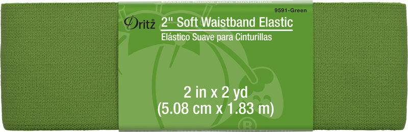 Load image into Gallery viewer, 9591-GREEN|Dritz 2" Soft Waistband Elastic, Green, 2 yd