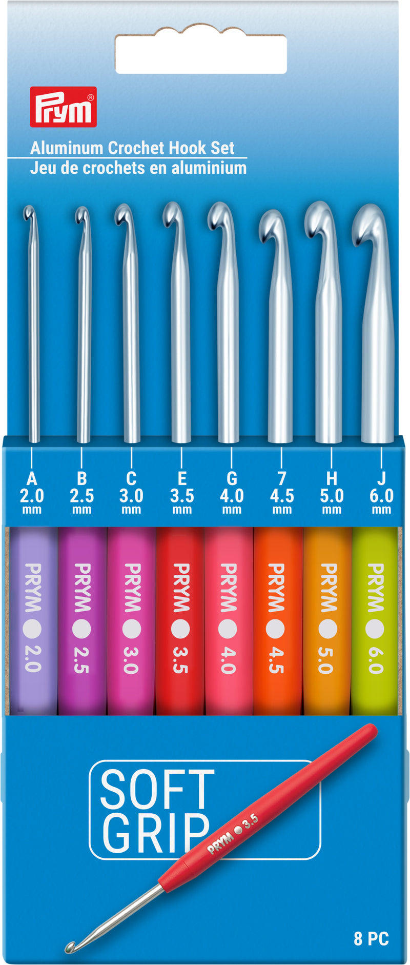 Cargue la imagen en el visor de la galería, 57500|Prym Soft Grip Aluminum Crochet Hook Set, 2-6mm