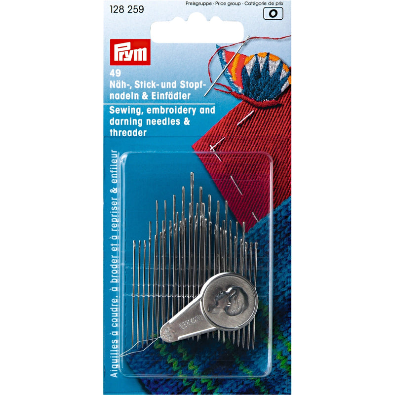 Cargue la imagen en el visor de la galería, 128259|Prym Embroidery/Darning Hand Needles & Threader, Assorted, 49 pc