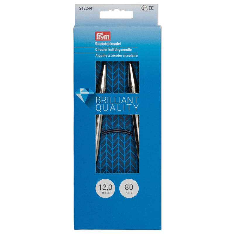 Load image into Gallery viewer, 212244|Prym 32" Circular Brass Knitting Needles, 12mm