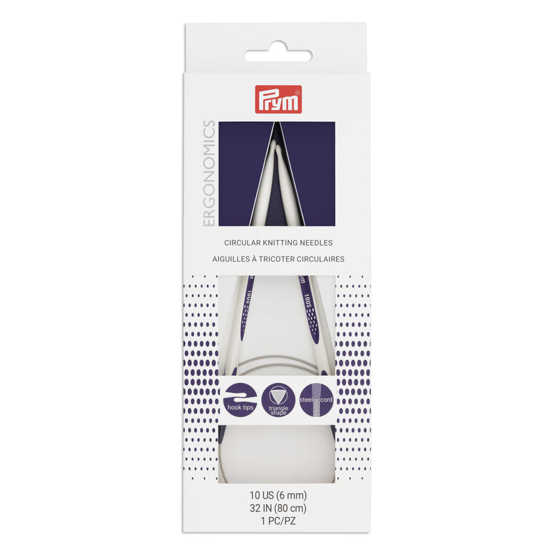 Chargez l'image dans la visionneuse de la galerie, 57087|Prym 32" Ergonomic Circular Knitting Needles, US 10 (6mm)
