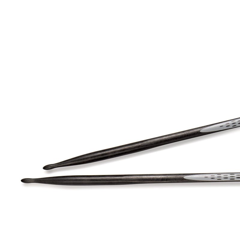 Chargez l'image dans la visionneuse de la galerie, 194224|Prym 8" Ergonomic Double Point Knitting Needles, Carbon, 4.0mm