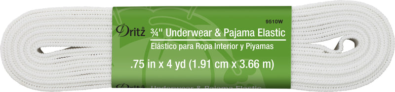 Load image into Gallery viewer, 9510W|Dritz 3/4" Underwear & Pajama Elastic, White, 4 yd