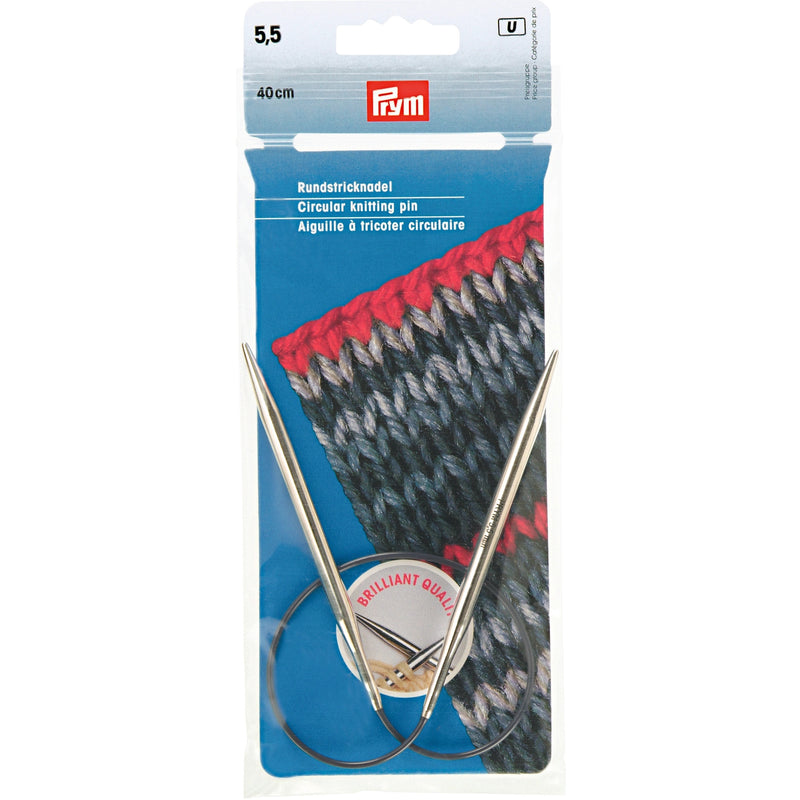 Load image into Gallery viewer, 212170|Prym 16" Circular Brass Knitting Needles, 5.5mm