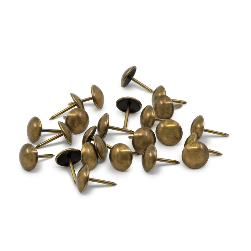 Load image into Gallery viewer, 9016|Dritz 7/16" Smooth Decorative Nails, Antique Brass, 24 pc