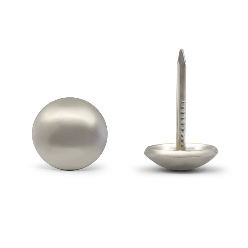 Load image into Gallery viewer, 44283|Dritz 7/16" Smooth Decorative Nails, Brushed Nickel, 24 pc