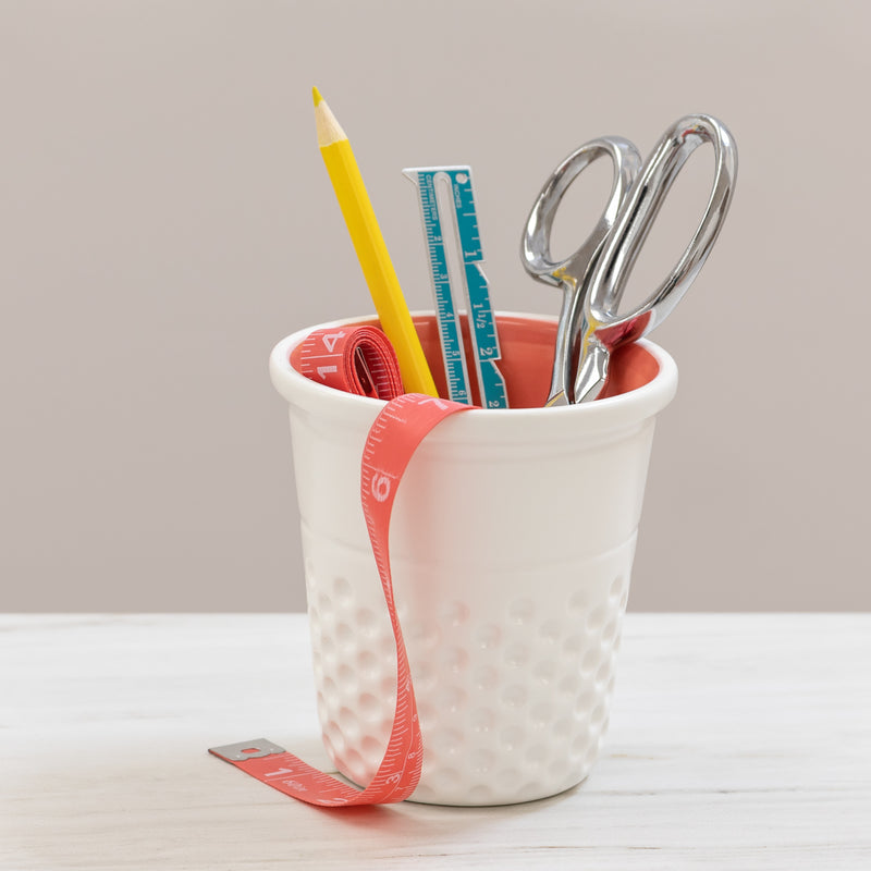 Cargue la imagen en el visor de la galería, DR004|Dritz Novelty Ceramic Thimble Container, Coral