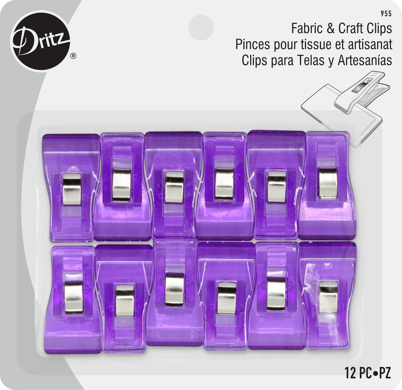 Load image into Gallery viewer, 955|Dritz Fabric & Craft Clips, Purple, 12 pc