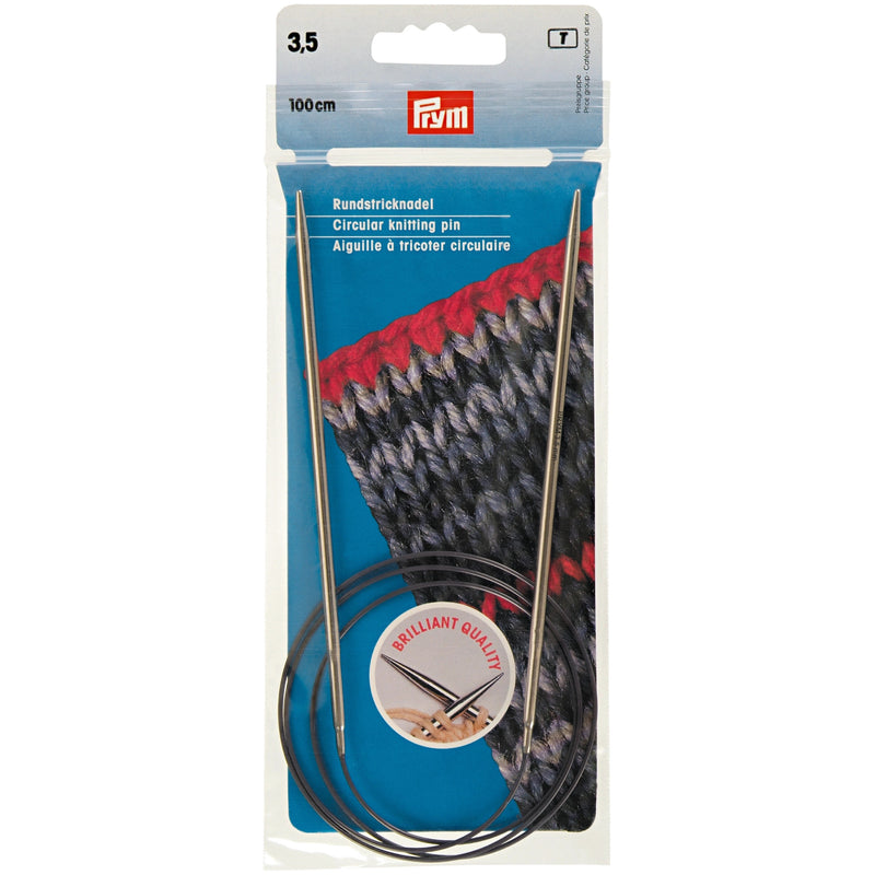 Load image into Gallery viewer, 212136|Prym 40" Circular Brass Knitting Needles, 3.5mm