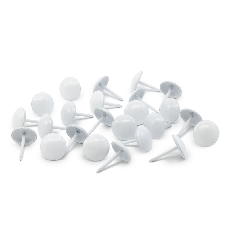 Load image into Gallery viewer, 9019|Dritz 7/16" Smooth Decorative Nails, White, 24 pc
