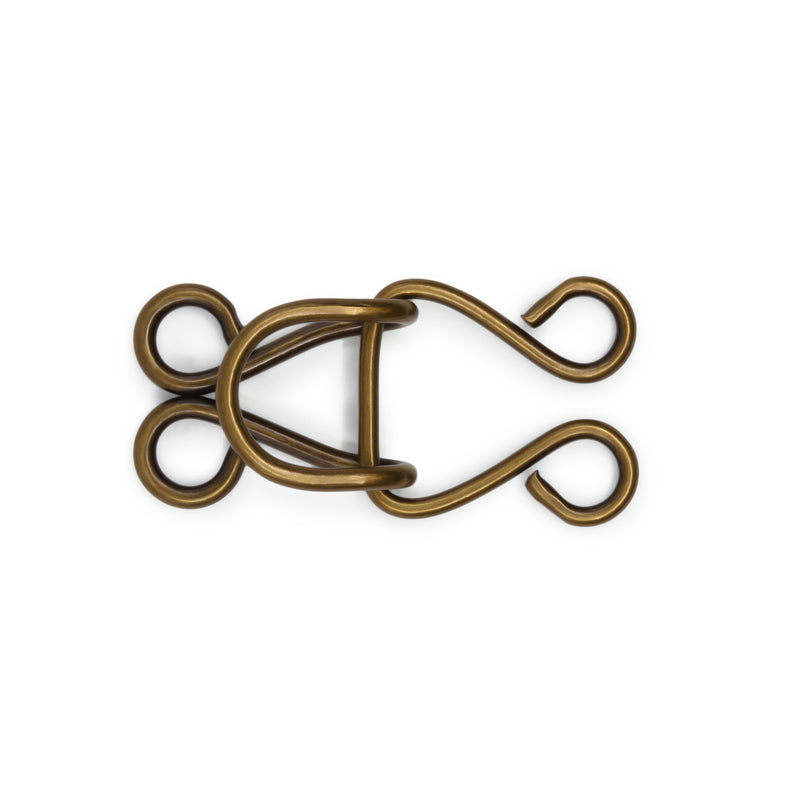 Load image into Gallery viewer, 98-38|Dritz Extra-Large Hooks & Eyes, 3 Sets, Antique Brass