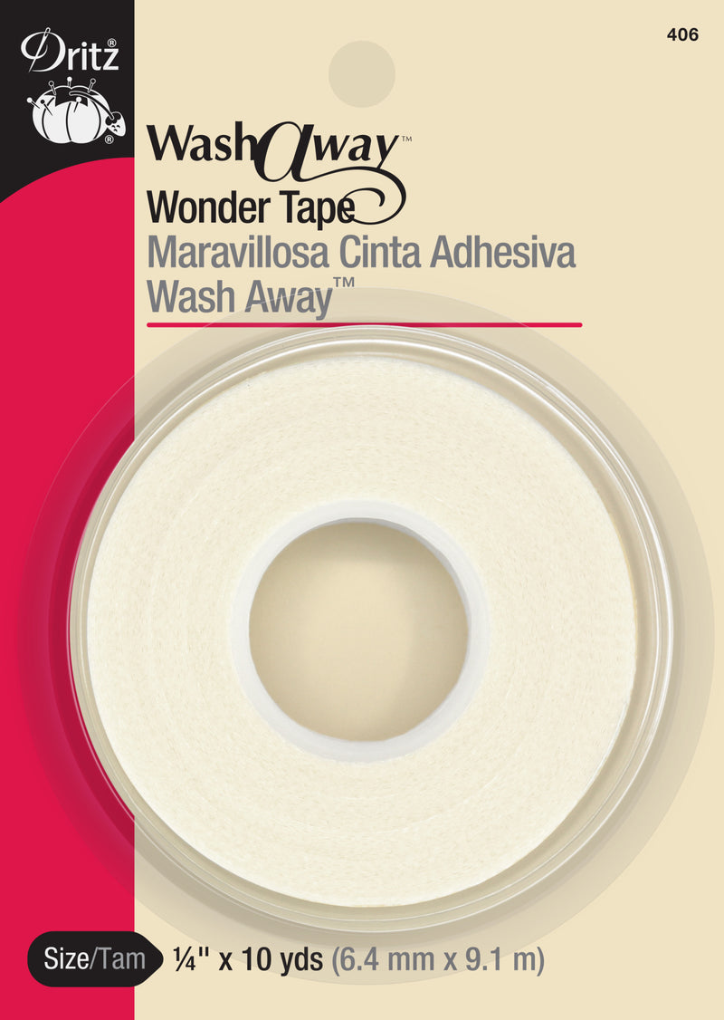 Load image into Gallery viewer, 406|Dritz 1/4" Wash-A-Way Wonder Tape, White, 10 yd