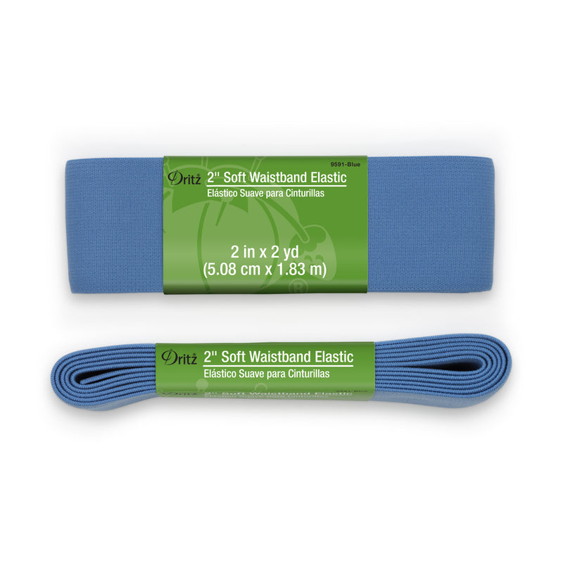Load image into Gallery viewer, 9591-BLUE|Dritz 2" Soft Waistband Elastic, Blue, 2 yd