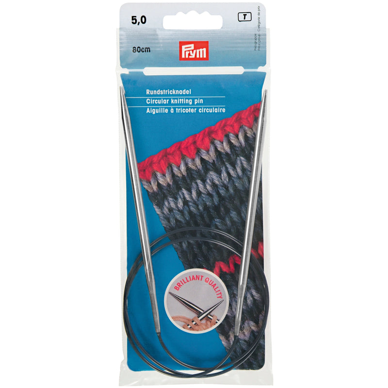 Load image into Gallery viewer, 212164|Prym 32" Circular Brass Knitting Needles, 5mm