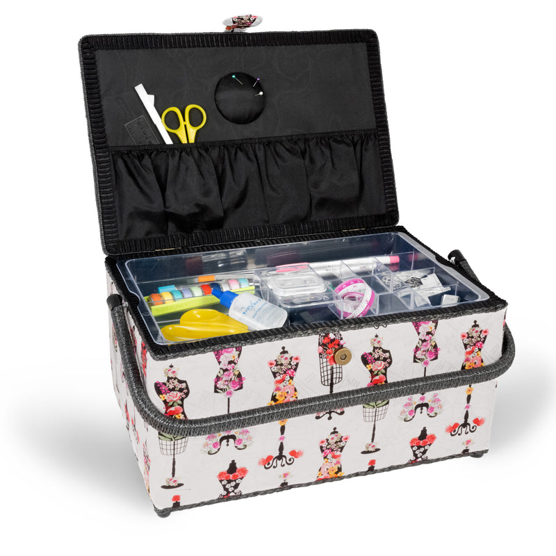Load image into Gallery viewer, Z10033-221|Dritz Rectangular Sewing Basket, XL