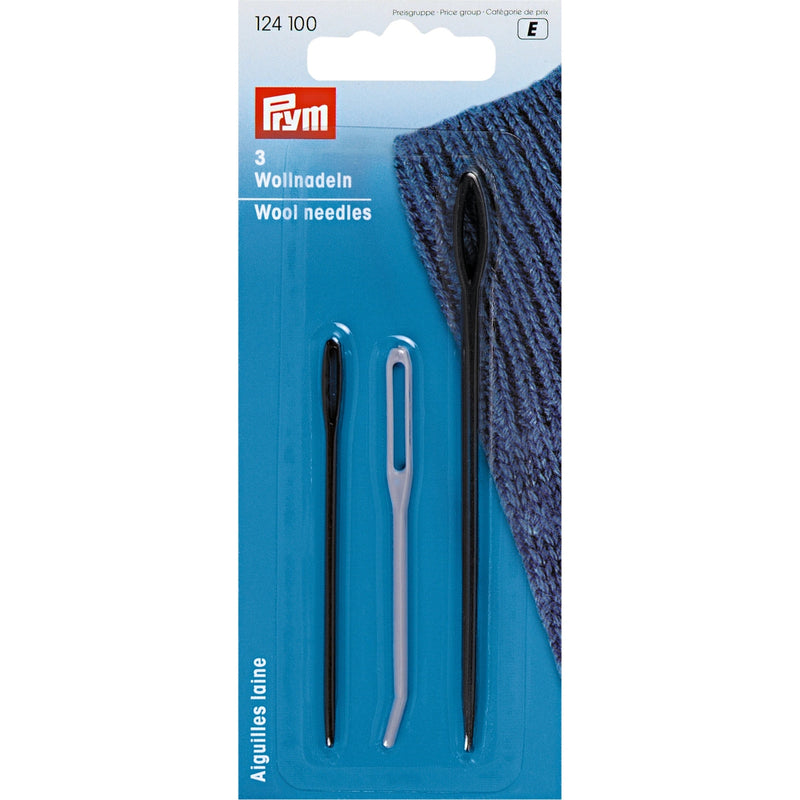 Load image into Gallery viewer, 124100|Prym Plastic Wool Needles, Assorted, 3 pc