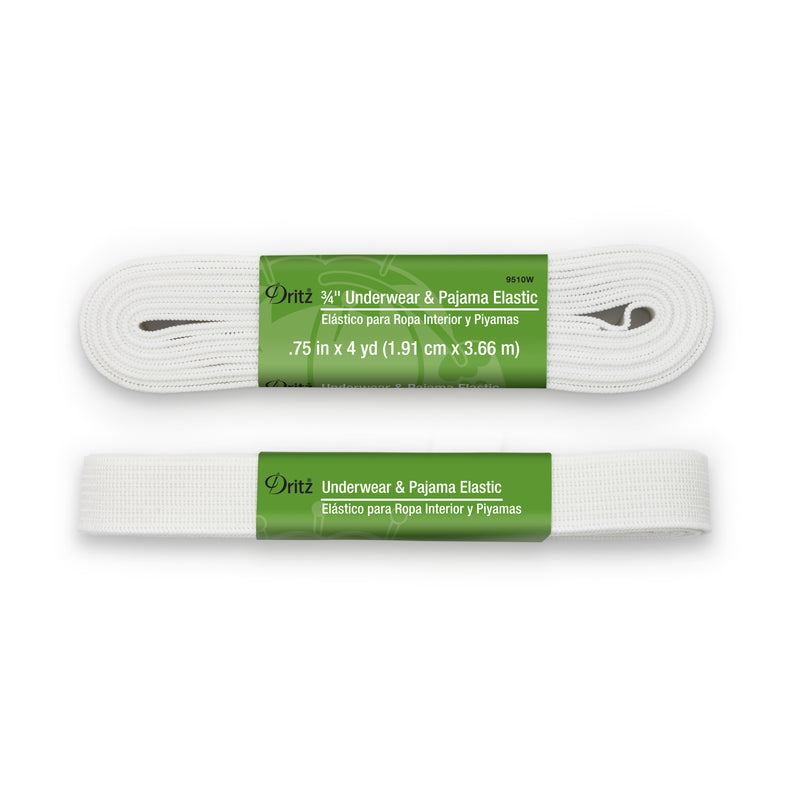 Load image into Gallery viewer, 9510W|Dritz 3/4" Underwear & Pajama Elastic, White, 4 yd