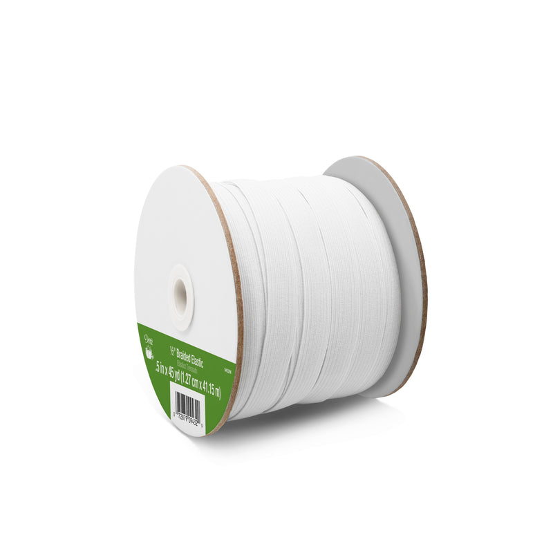Load image into Gallery viewer, 9432W|Dritz 1/2" White Braided Elastic, 45 yd