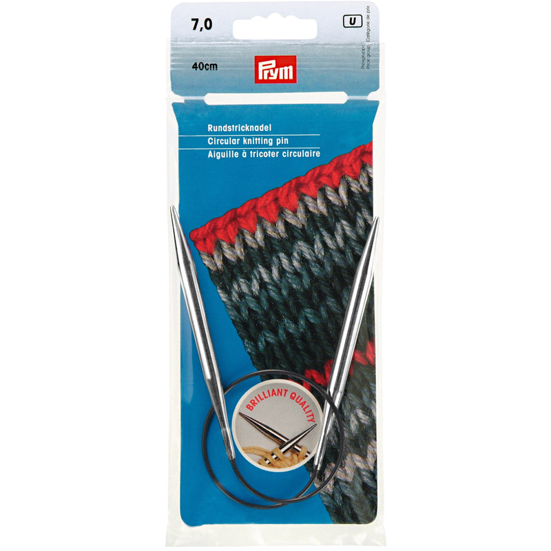 Load image into Gallery viewer, 212190|Prym 16" Circular Brass Knitting Needles, 7mm