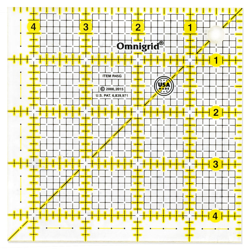 Load image into Gallery viewer, R45G|Omnigrid Square Grid Ruler, 4-1/2" x 4-1/2"