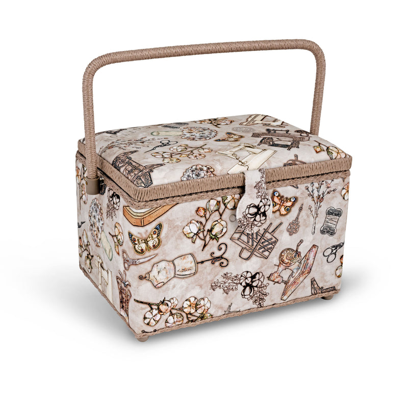 Load image into Gallery viewer, Z10455|Dritz Rectangular Sewing Basket with Zippered Case, Large