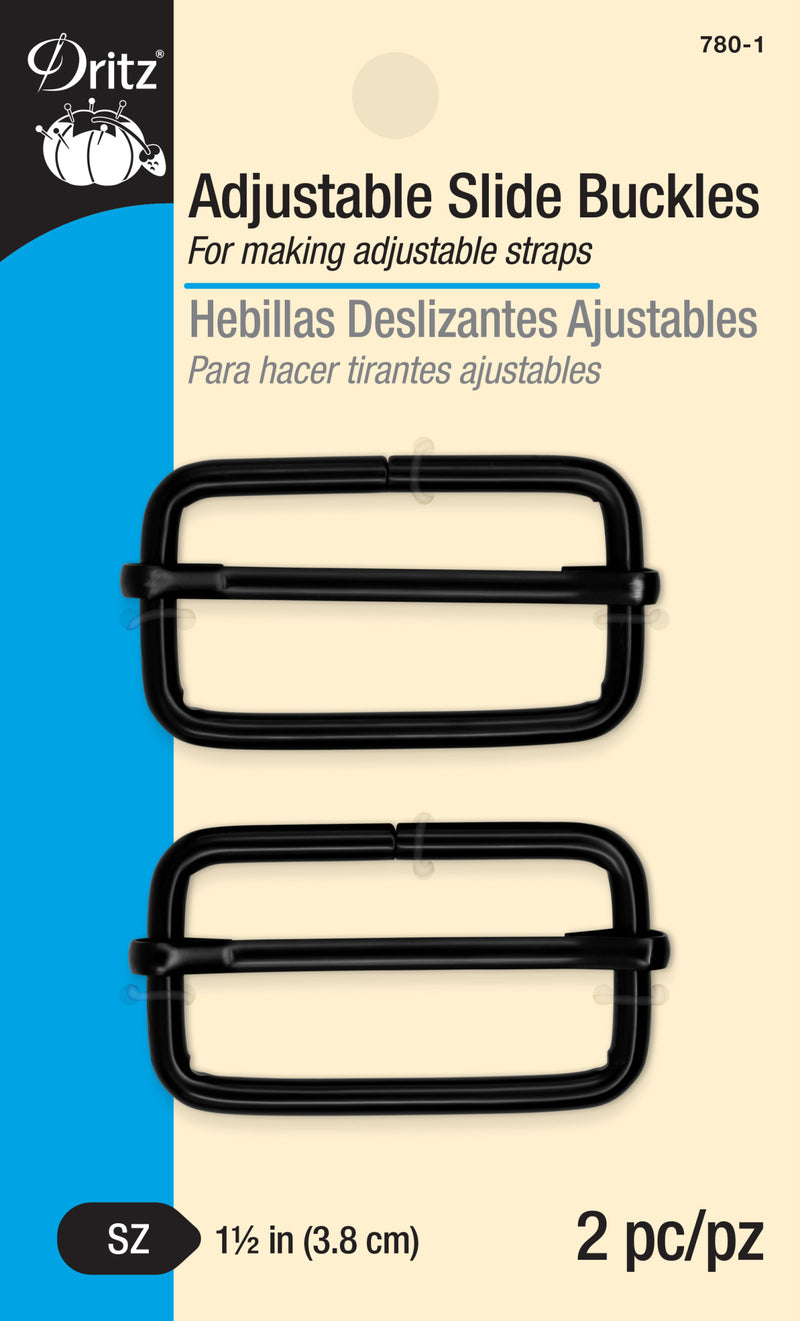 Load image into Gallery viewer, 780-1|Dritz 1-1/2" Adjustable Slide Buckles, Black, 2 pc
