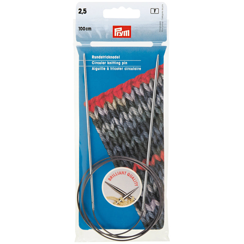 Load image into Gallery viewer, 212116|Prym 40" Circular Brass Knitting Needles, 2.5mm