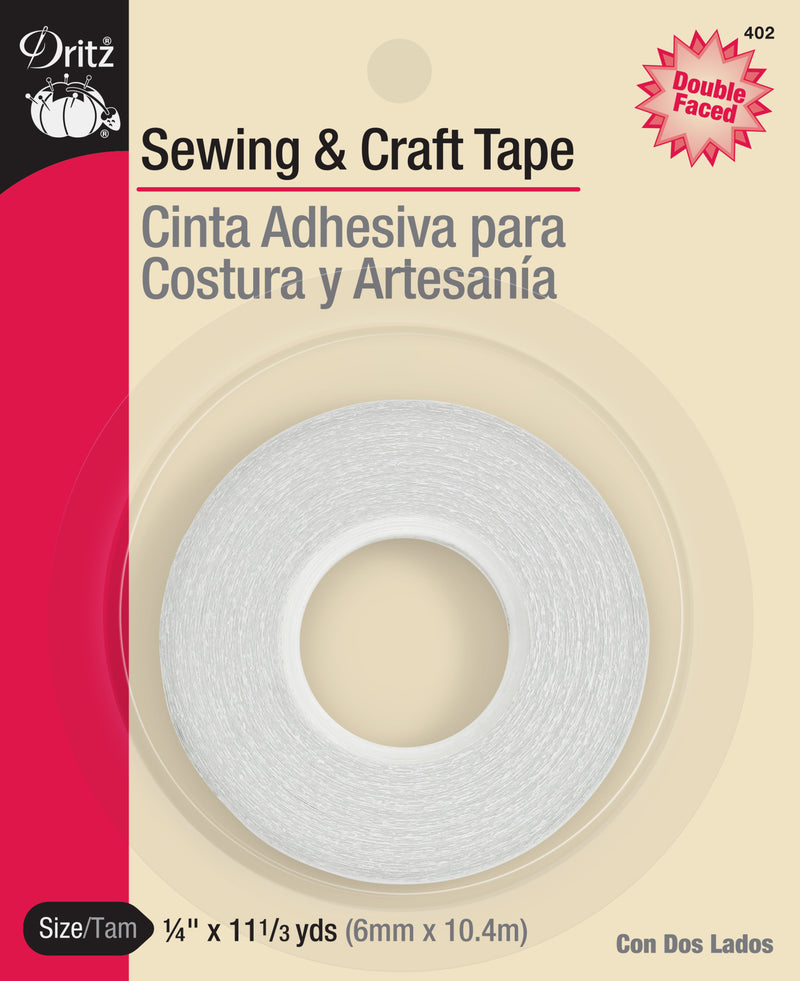 Load image into Gallery viewer, 402|Dritz 1/4" Double Faced Sewing & Craft Tape, White, 11-1/3 yd