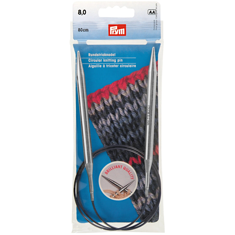 Load image into Gallery viewer, 212214|Prym 32" Circular Brass Knitting Needles, 8mm