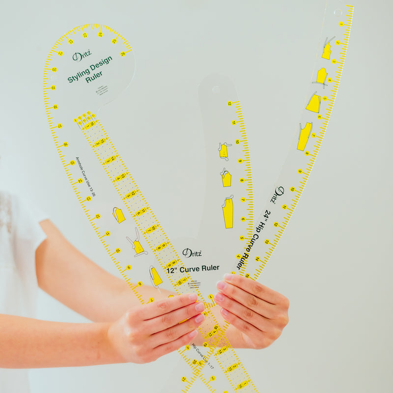 Load image into Gallery viewer, 855|Dritz Design Ruler Trio, 3 Sewing Rulers, Clear