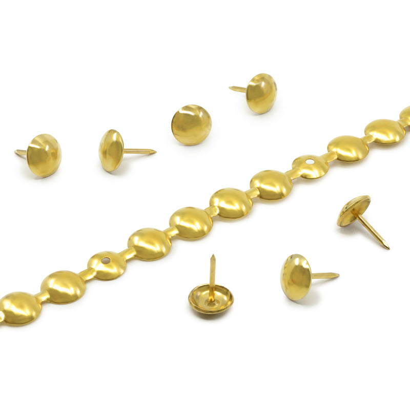 Load image into Gallery viewer, 44287|Dritz 7/16" Decorative Nailhead Trim, Brass, 75 pc