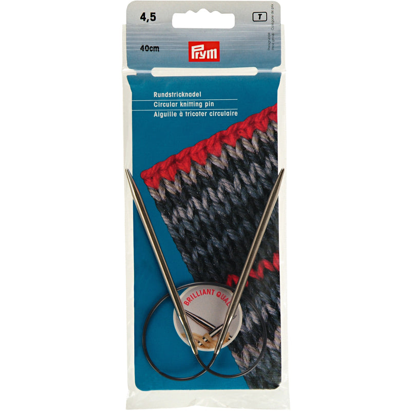Load image into Gallery viewer, 212150|Prym 16" Circular Brass Knitting Needles, 4.5mm