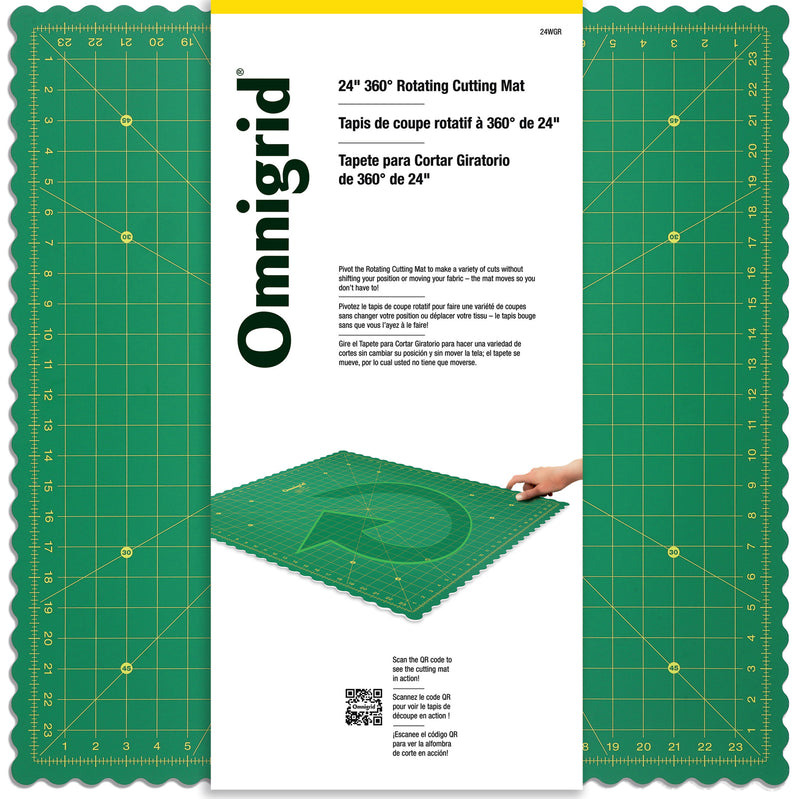 Load image into Gallery viewer, 24WGR|Omnigrid 360° Square Rotating Cutting Mat, 24"