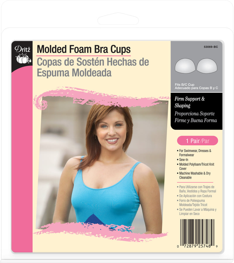 Chargez l'image dans la visionneuse de la galerie, 53069-BC|Dritz Molded Foam Bra Cups, White, B/C Cup