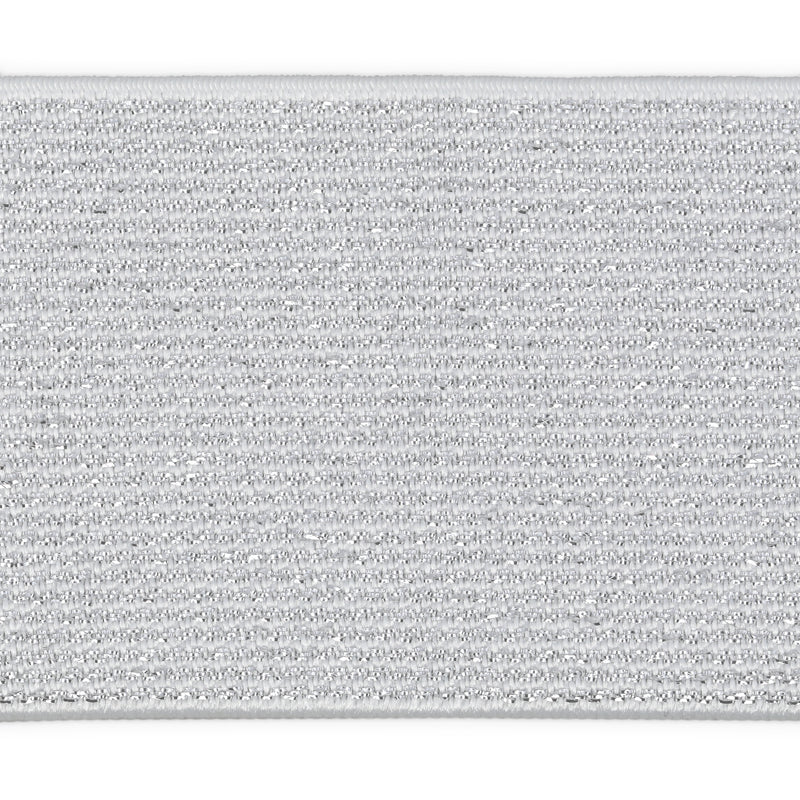 Load image into Gallery viewer, 9578S|Dritz 1-3/4" Metallic Waistband Elastic, Silver Metallic, 2 yd