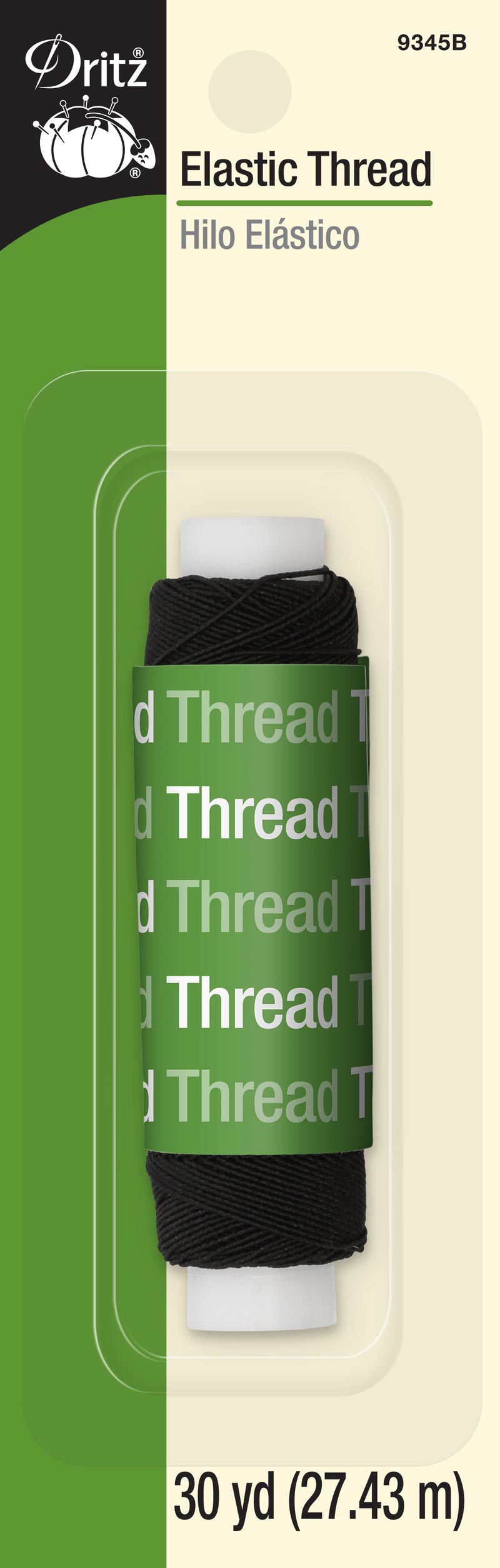 Load image into Gallery viewer, 9345B|Dritz Elastic Thread, Black, 30 yd