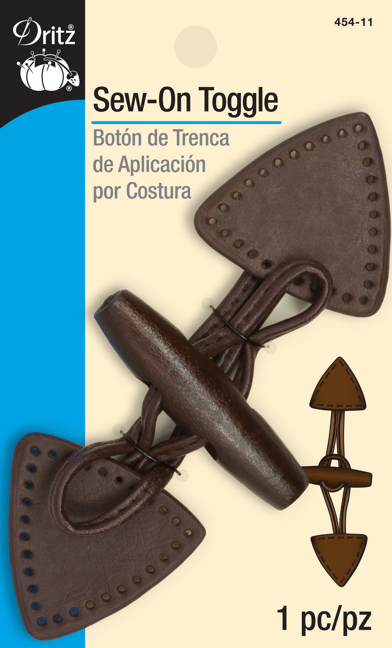 Load image into Gallery viewer, 454-11|Dritz Sew-On Toggle, 1 pc, Brown