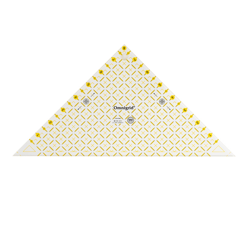 Cargue la imagen en el visor de la galería, R96L|Omnigrid Right Triangle Ruler, 8" Half-Square Triangles