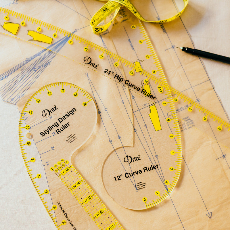 Load image into Gallery viewer, 855|Dritz Design Ruler Trio, 3 Sewing Rulers, Clear