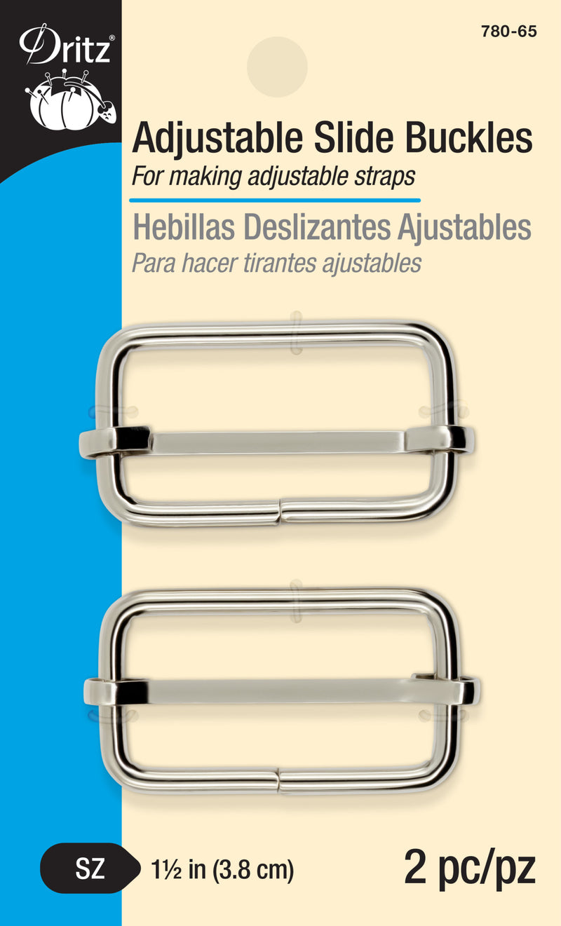 Load image into Gallery viewer, 780-65|Dritz 1-1/2" Adjustable Slide Buckles, Silver, 2 pc
