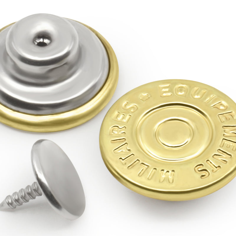 Load image into Gallery viewer, 9-35|Dritz 5/8" Dungaree Buttons, 4 pc, Gold
