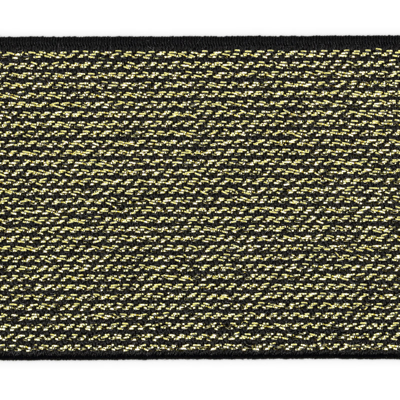 Load image into Gallery viewer, 9590BG|Dritz 1-3/4" Metallic Waistband Elastic, Black & Gold Metallic, 2 yd