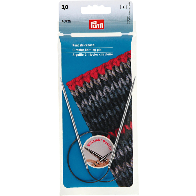 Load image into Gallery viewer, 212120|Prym 16" Circular Brass Knitting Needles, 3mm
