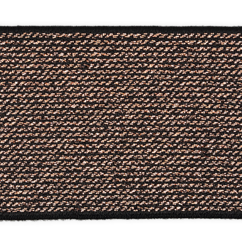 Load image into Gallery viewer, 9590BRG|Dritz 1-3/4" Metallic Waistband Elastic, Black & Rose Gold Metallic, 2 yd